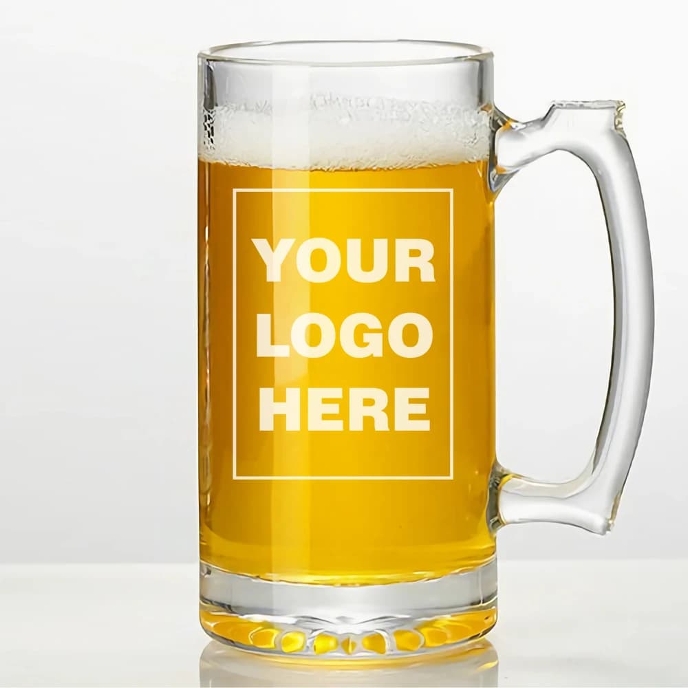 Custom Beer Glass 500 ml/16.9 ounces beer bottle with handle Custom Beer Glass Laser Engraved for Birthday Gifts, Christmas Gifts
