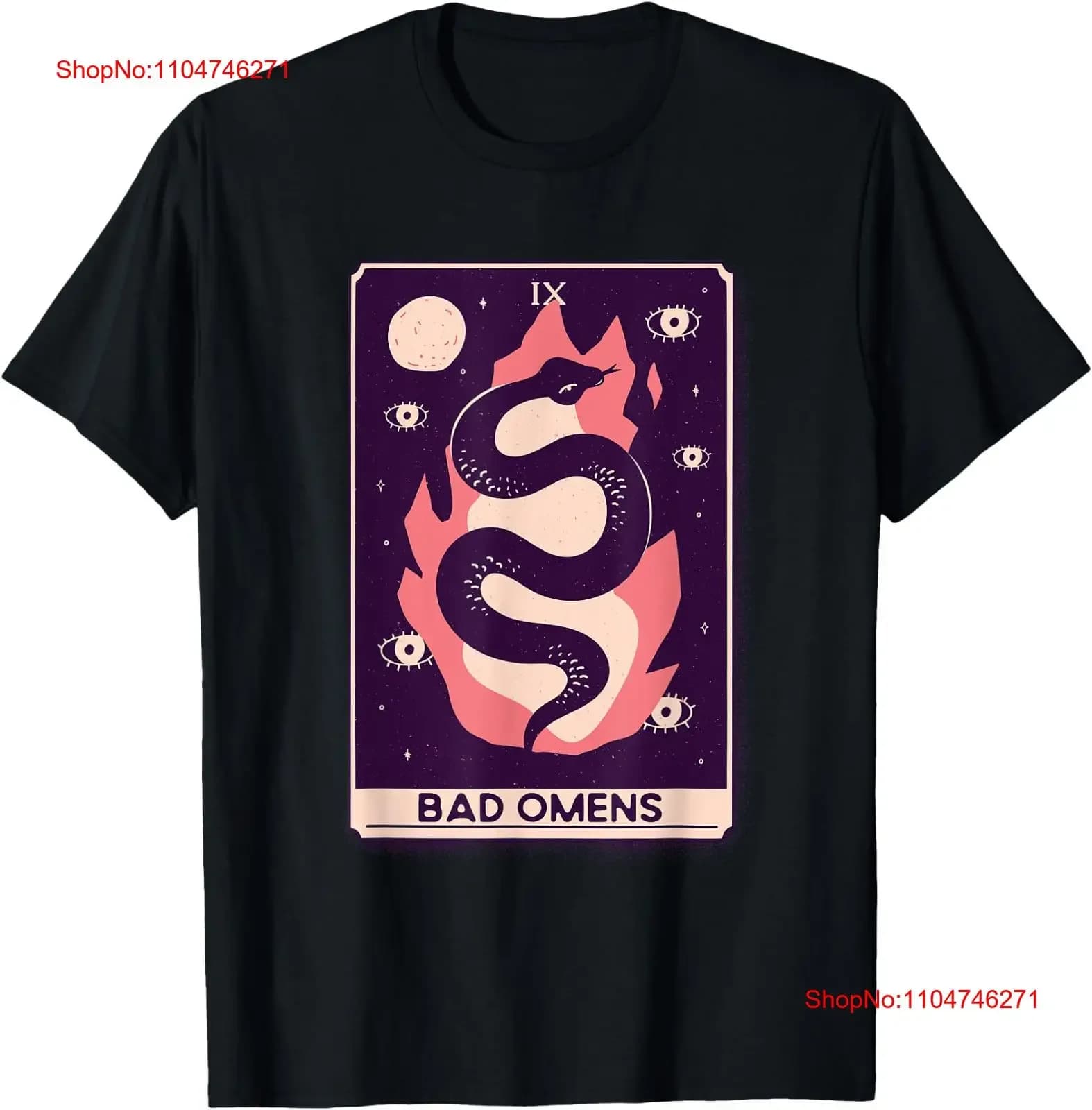 Maglietta Bad Omens Snake Tarot Card perfetta per i fan vintage lavata comoda moda casual homme grafica unisex leggermente