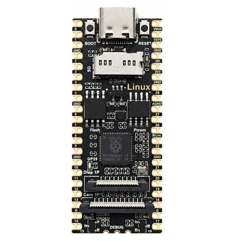 Raspberry Pi 2 Pro RP2350A Development Board, Linux System, 8MB PSRAM, Equipped with Touch Screen and Camera