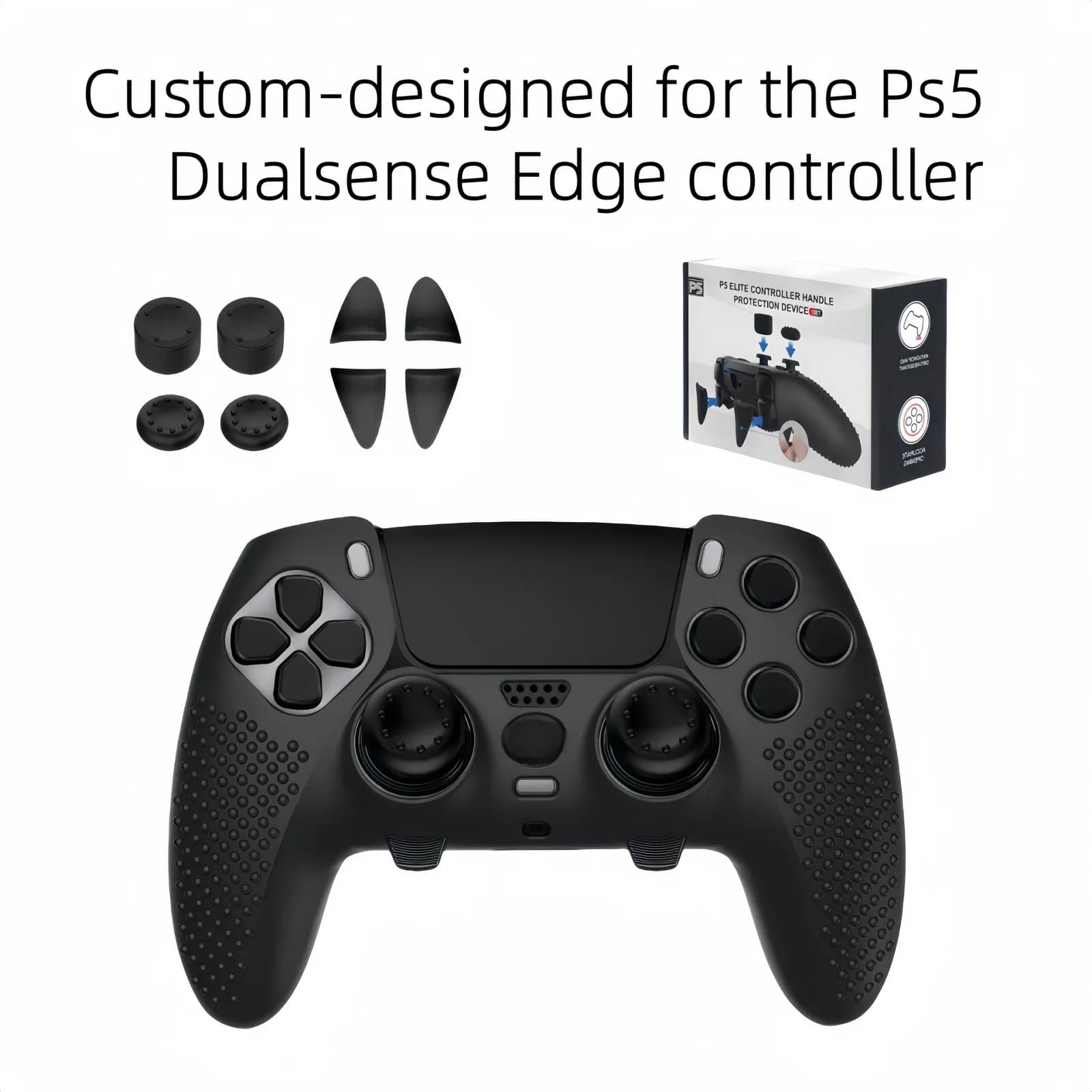 Custodia protettiva in silicone per PS5 Dualsense Edge Controller Accessori Custodia in gomma Gamepad Joystick Thumb Grips Caps