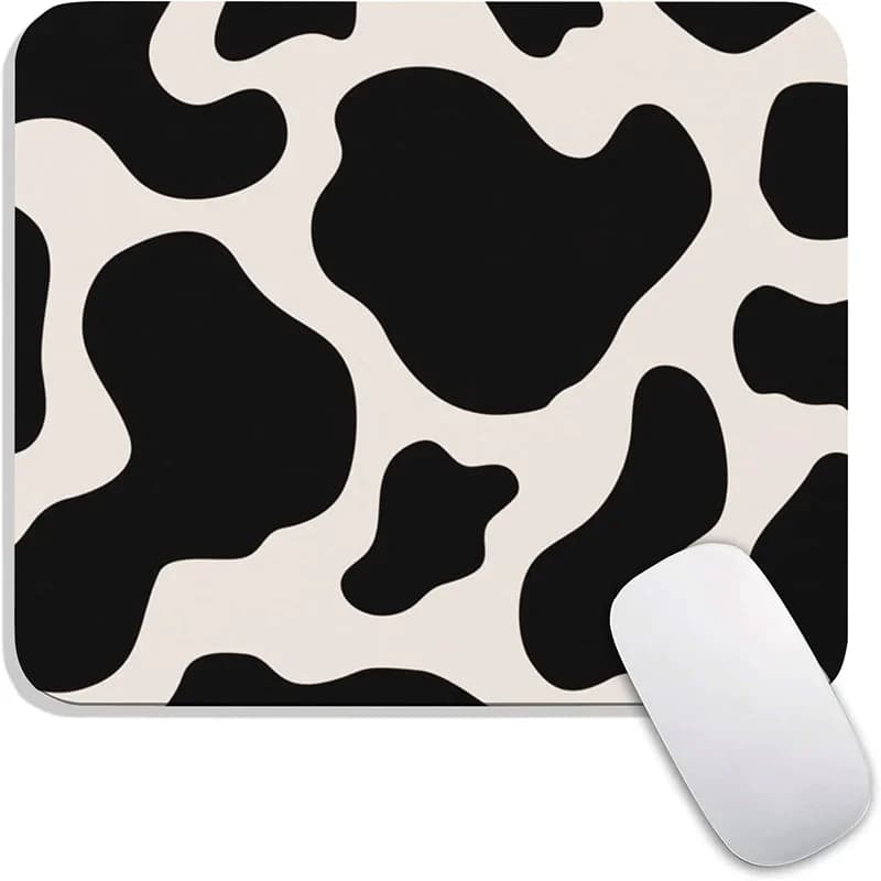 Accessorio per computer da gioco antiscivolo in gomma con motivo leopardato nero adatto per giocatori e tappetini da scrivania da studio