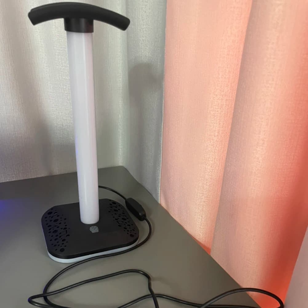 Nuovo Supporto per Cuffie da Gaming RGB con Doppia Porta USB, Striscia Luminosa Touch Control, Porta Cuffie da Scrivania, Accessori per Auricolari
