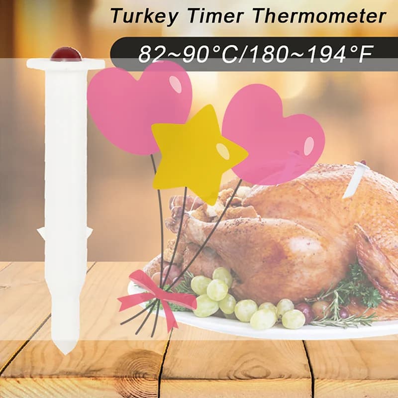 Termometro Monouso per Pollo Arrosto e Carne (2/5/10/20 pz) - Ideale per la Cottura di Pollo, Manzo e Altre Carni