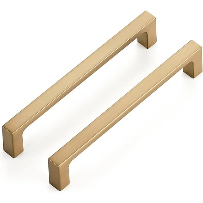 Maniglie per mobili in bronzo champagne, maniglie quadrate da 5 pollici, hardware per cassetti da cucina, confezione da 10