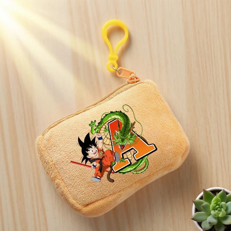 Portafoglio piccolo Dragon Ball con lettere A-Z, portamonete da uomo, borsa porta soldi per bambini, ragazzi e ragazze, regalo di compleanno per amici