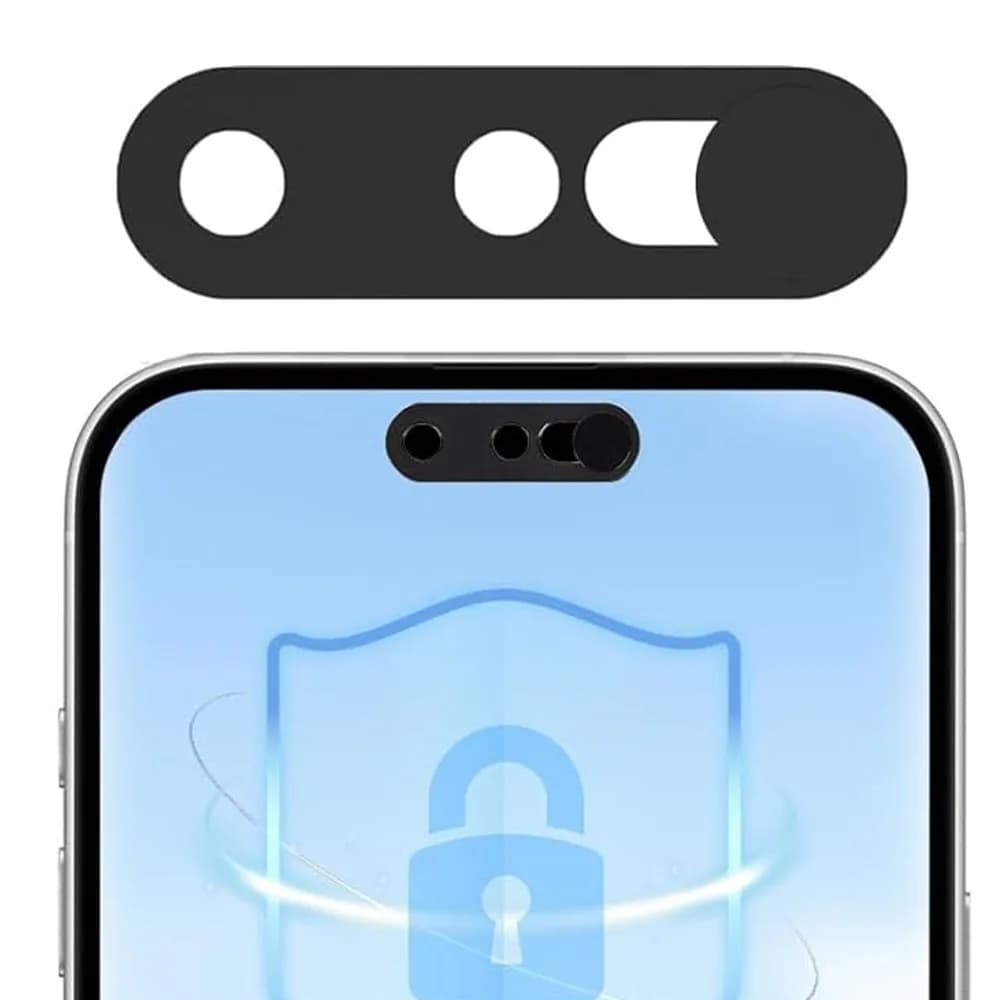 1-4 Pieces Black Webcam Covers for iPhone 17 16 15 14, Anti-Hacker Privacy Protection, Anti-Slip Cover for Laptop