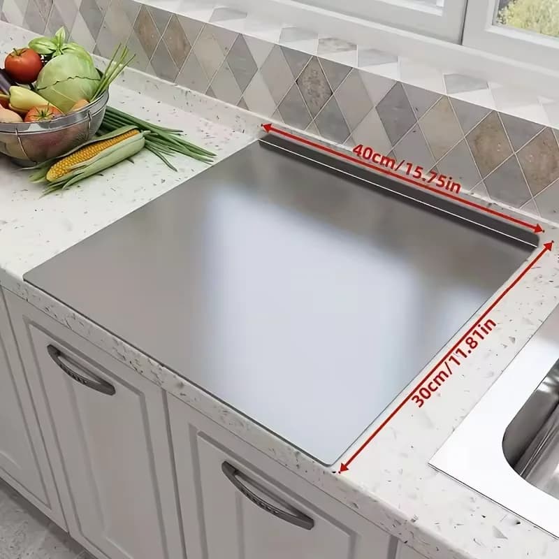 Food Grade Stainless Steel Chopping Board 304 Cutting Board Non-slip Edge Suitable for Cutting Vegetables Pastries Kitchen Tools