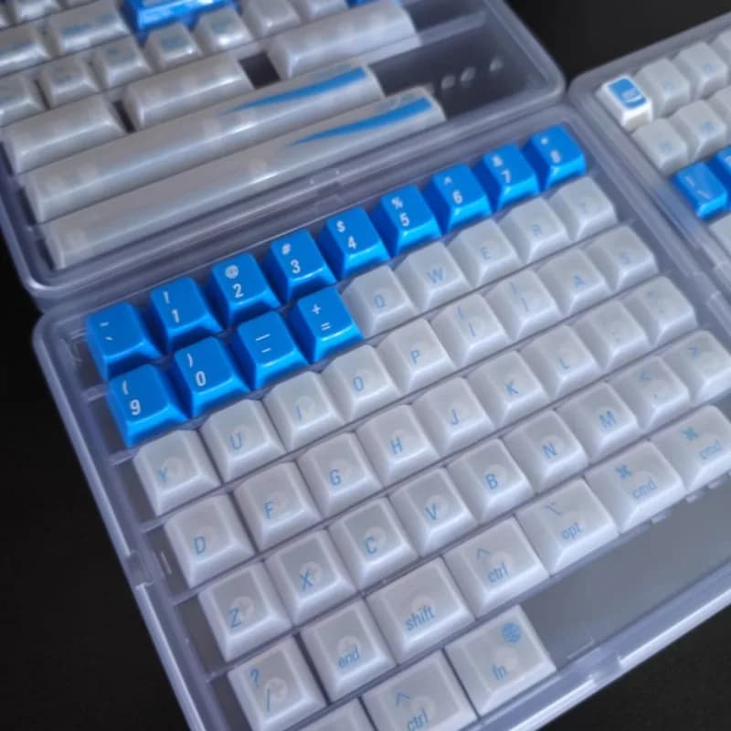 Kamakura Blu Tastiera Meccanica Copritasti Personalizzato ABS Cherry Profilo KeyCap UV 131 Tasti Luminoso Superficie Semi Trasparente Esports