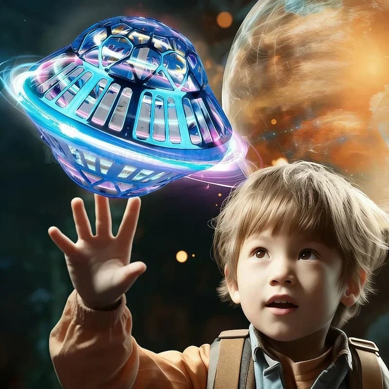 Flying Orb Boomerang Ball Flying Spinner Drone Magic Ball Flying Ball Toy LED 360 ° rotante giocattoli per bambini regali di compleanno di natale