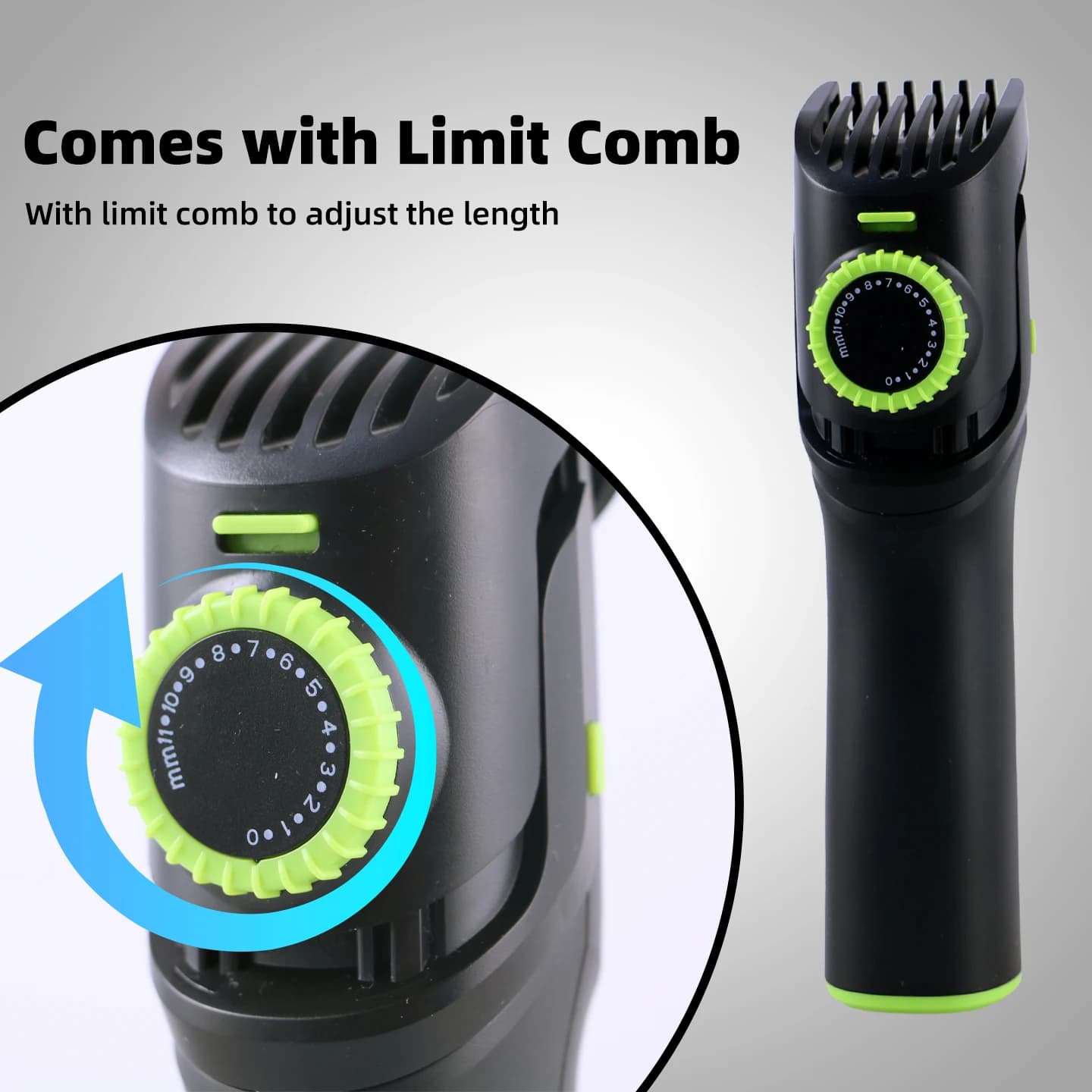 OMUONE Men's Beard Trimmer 20 Length Adjustable Cordless Clipper for Facial & Body Manscaping Portable Rechargeable Hair Trimmer