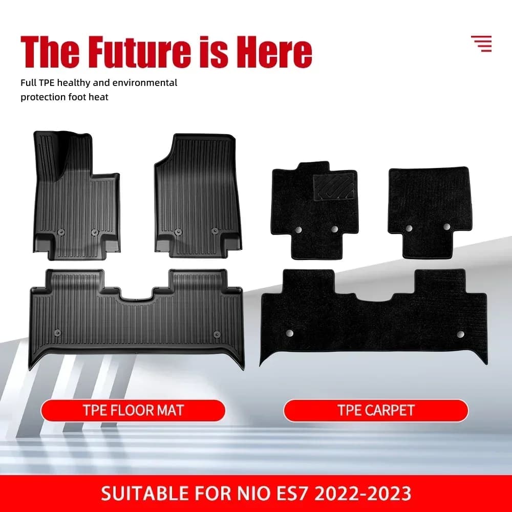 Car mat for Nio ES7 2022-2025 TPE 7D Car mat Waterproof Non-slip Carpet Interior Automotive Carpet