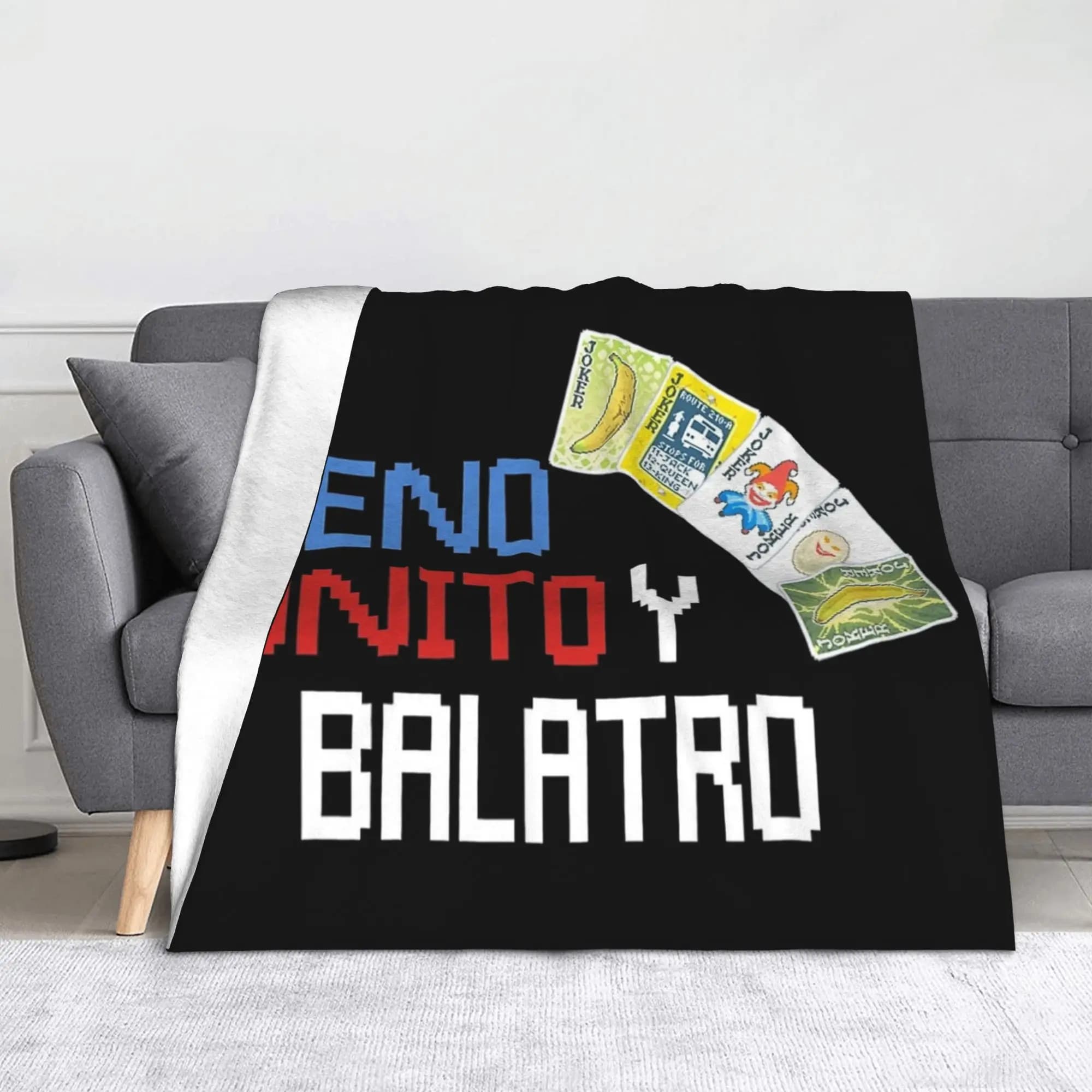 Balatro Game Joker-Jimbo Knitted Blanket Cards Game Fleece Throw Blanket Sofa Printed Soft Warm Bedspreads Multifunction Quilt
