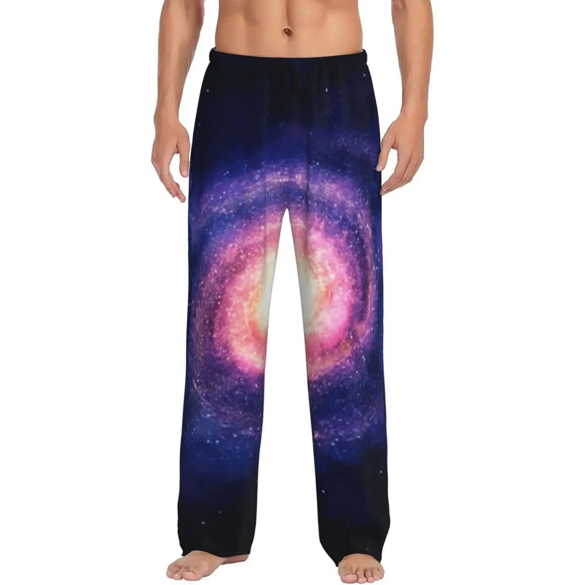 Mantello personalizzato Galaxy Universe Planets Pantaloni del pigiama Uomo Sleepwear Sleep Lounge Bottoms con tasche