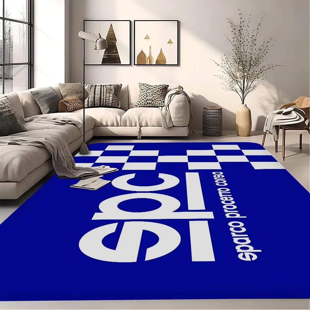 S-Sparcos Logo Kitchen Mat Nordic Style Bedroom Living Room Doormat Home Balcony Anti-Slip Welcome Rug