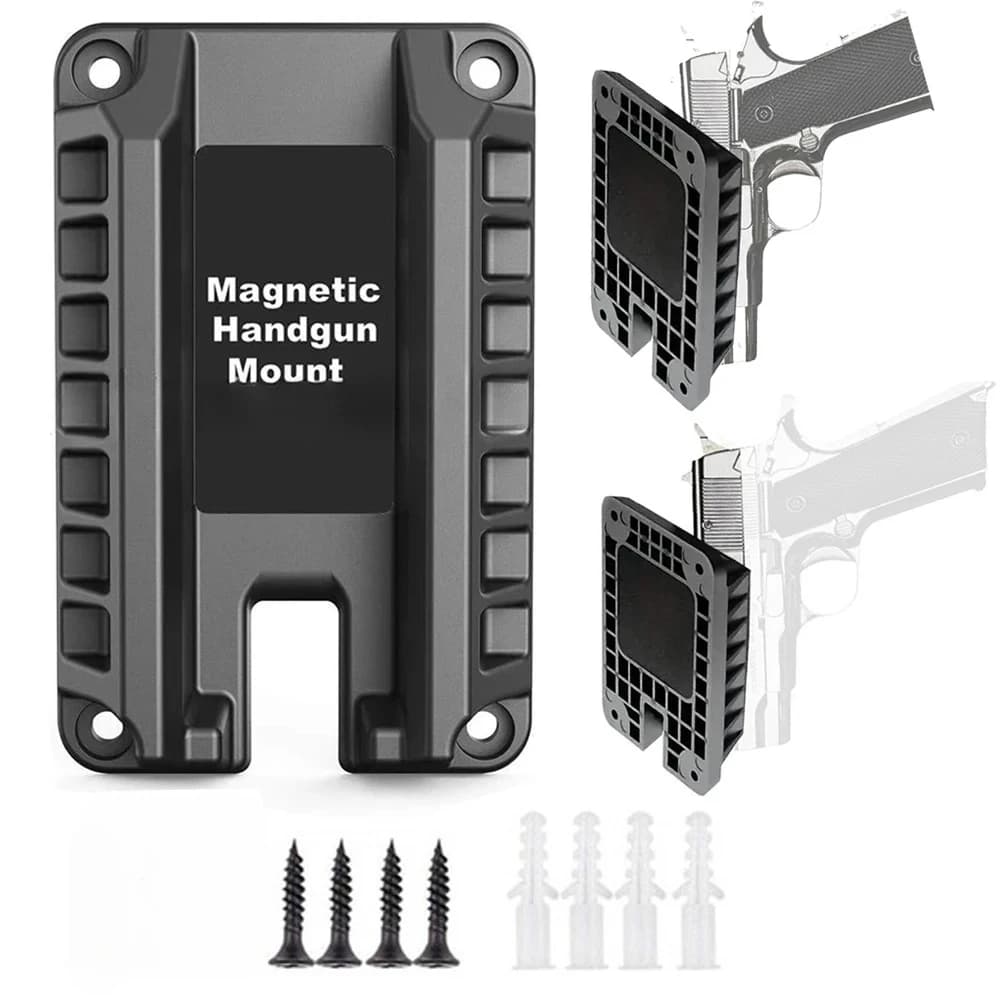 1 PC Strong Magnet Gun Holder Concealed Pistol Holder, Tactical Quick-Draw Gun Magnet for Vehicle, Home & Office Storage
