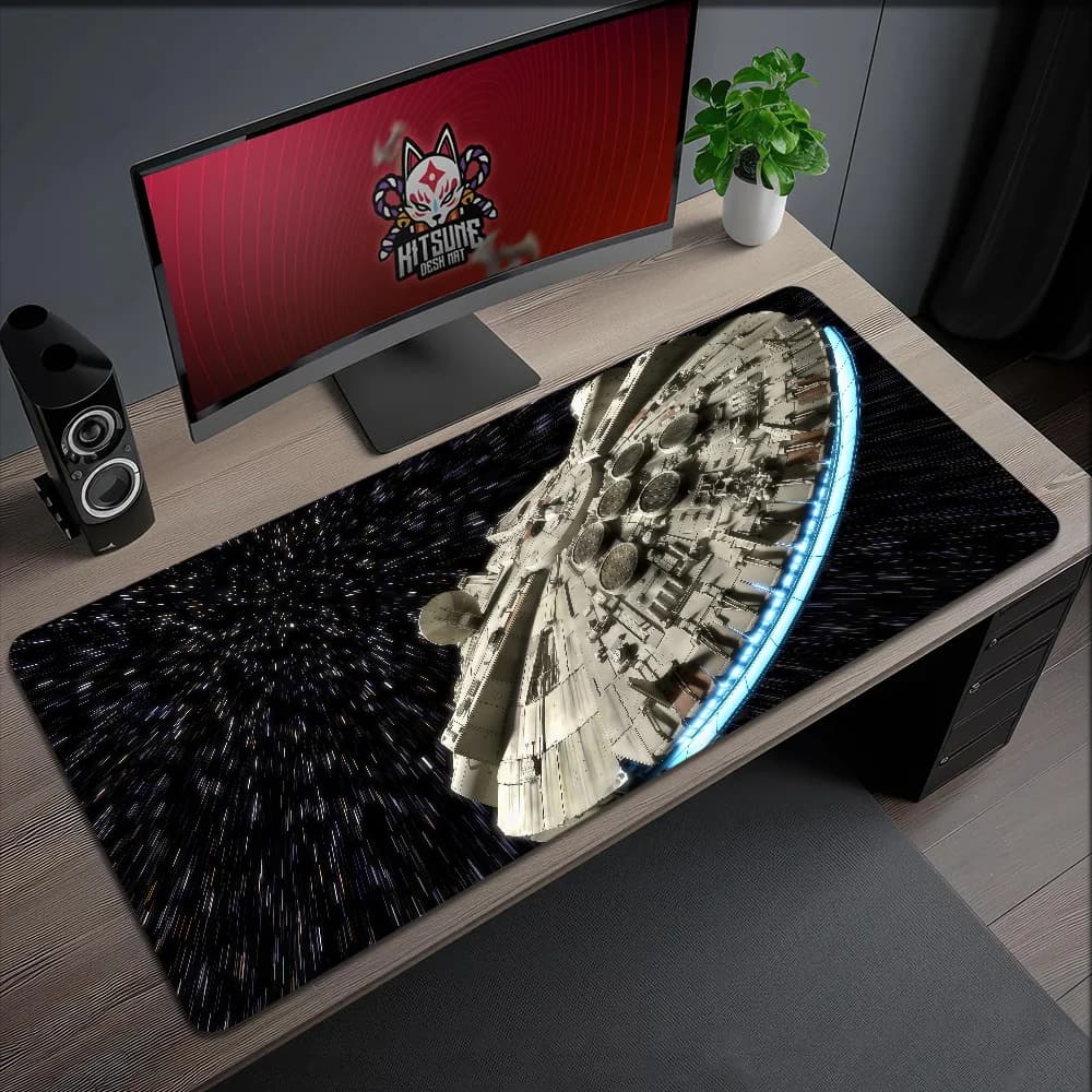 Tappetino per Mouse Antiscivolo con Bordo Rinforzato, per Ufficio, Studenti, Gaming, Spesso, Grande, per Scrittura, Opera Space S-STAR Cushion WARS MousePad