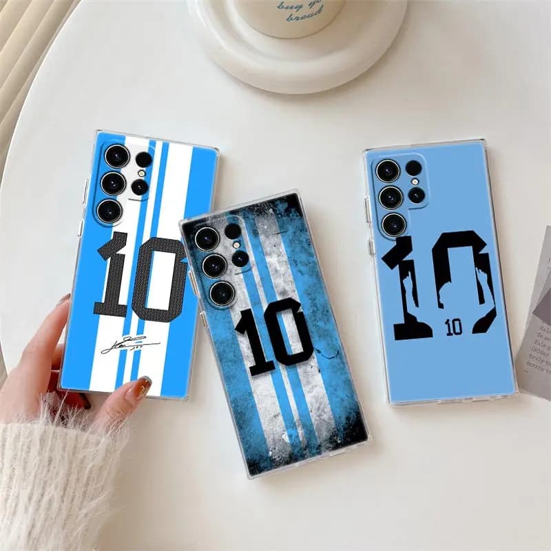 Cool Transparent Cover with Number 10 for Samsung Galaxy S26 S25 Ultra S24 S22 S26 Plus S20 S23 S25 FE S23 5G