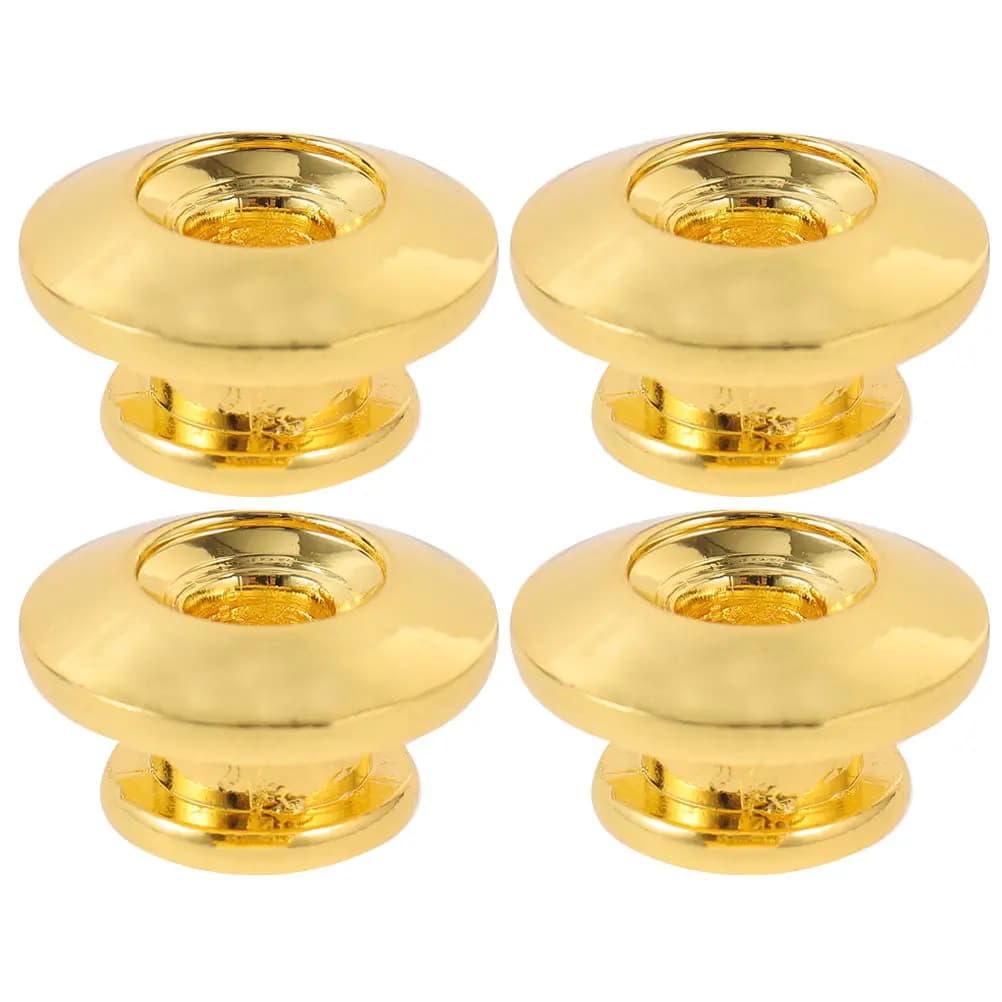 4Pcs Professional Metal Guitar Strap Locks Easy Install Secure Locking Strap Button for Electric Acoustic Bass Ukulele