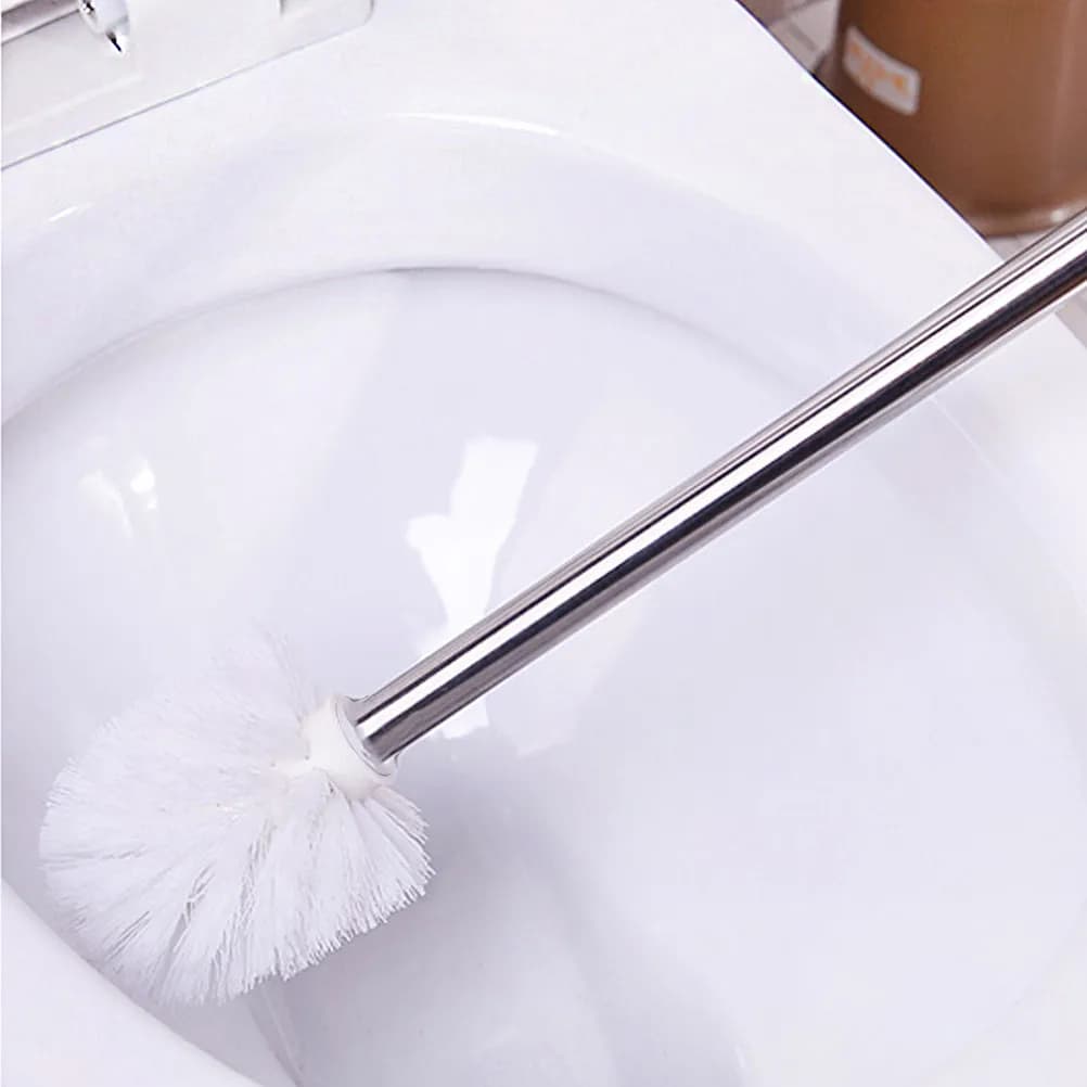 1Pcs Premium Plastic Toilet Brush Refill Stiff Non-Deforming Bristles Efficient Bathroom Cleaning Scratch-Free Rim Under