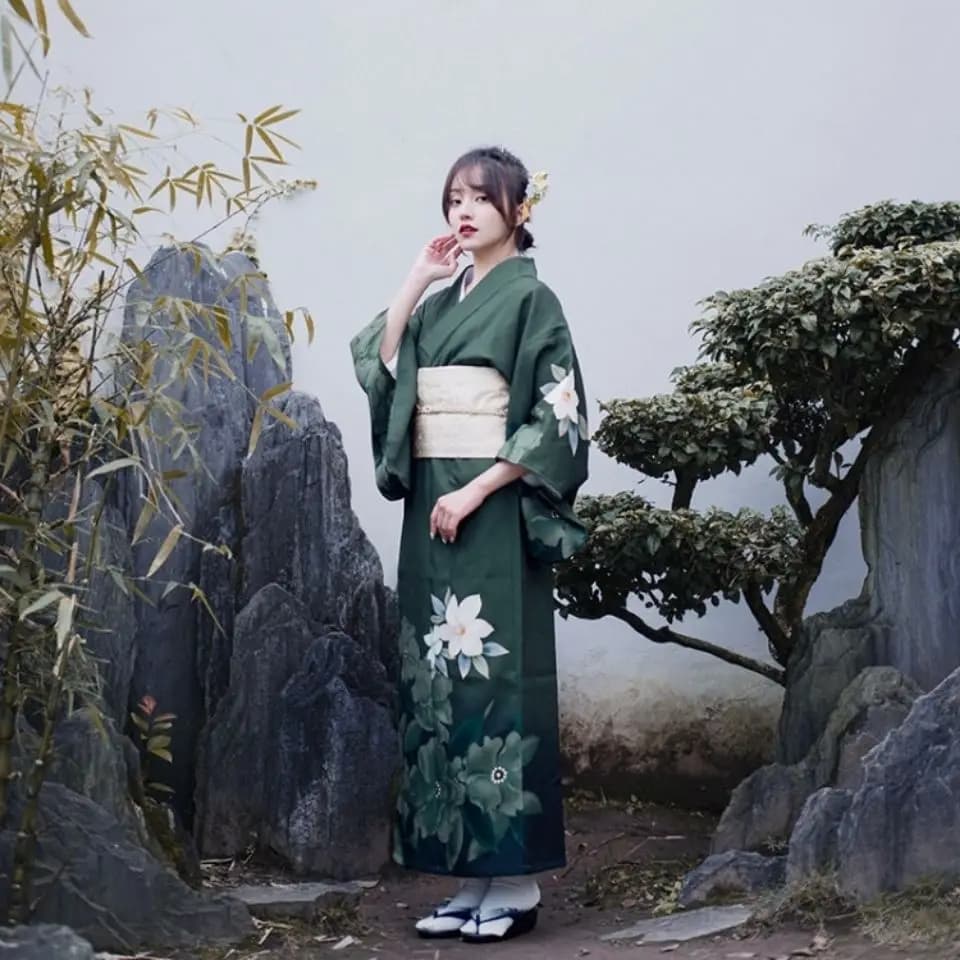 Kimono Tradizionale Modificato da Donna 2026 - Vestito Vintage Ampio Stile Cinese, Accappatoio Fotografico - Abbigliamento Etnico Casual
