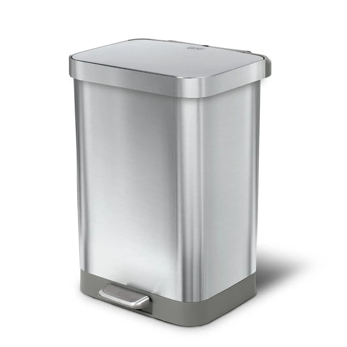 Cestino per Rifiuti in Acciaio Inox con Protezione dagli Odori, Coperchio a Chiusura Morbida, Pedale e Porta Sacchetti - Bidone della Spazzatura da Cucina da 13 Galloni