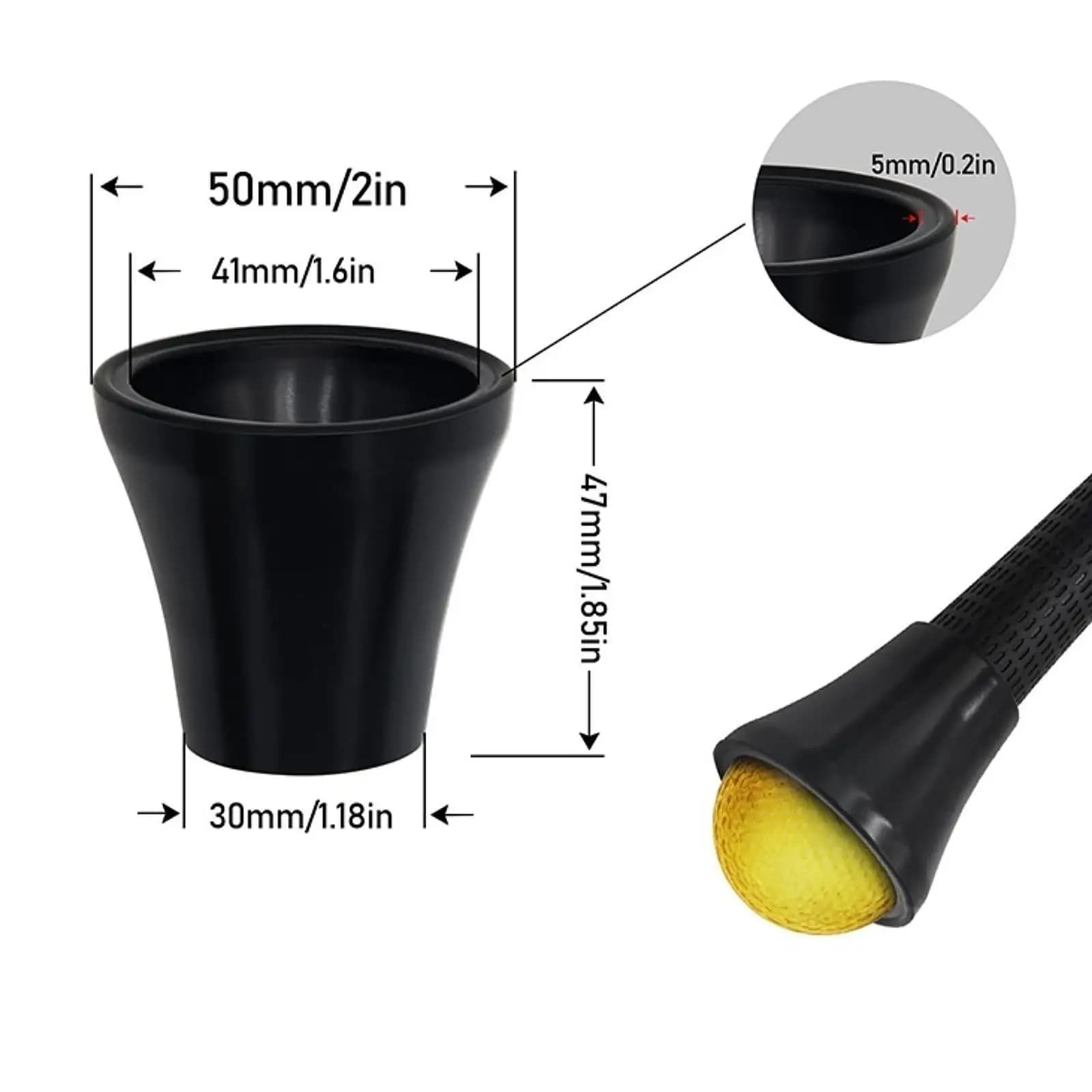 Lightweight Golf Ball Picker Suction Cup Grabber Back Saver Rubber Putter Grip Tool for Golf Equipment Kits