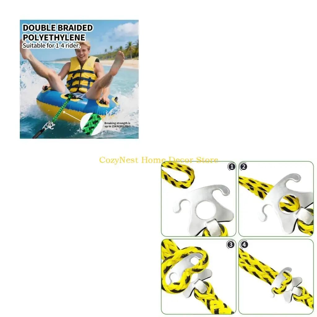92MF Strong & Strong 316 Stainless Steel Marine Tow Rope Rusts Easy Tool for Secure Attachment Of Rafts & Floating Platforms