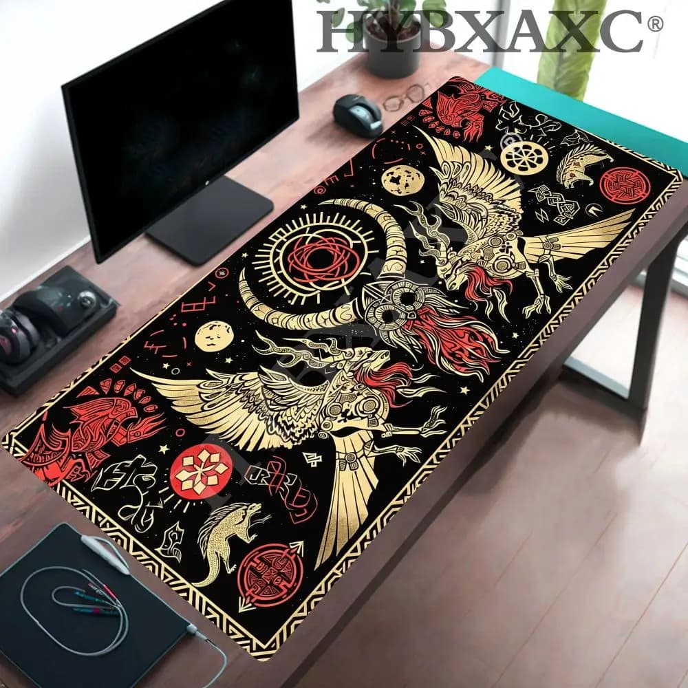 HYBXAXC Tappetino da Scrivania N-Norse V-Viking Grande, Accessorio Unico Celtico per Scrivania da Gaming, Regalo per Lui, Regalo per Fidanzato Gamer, Tappetino TCG
