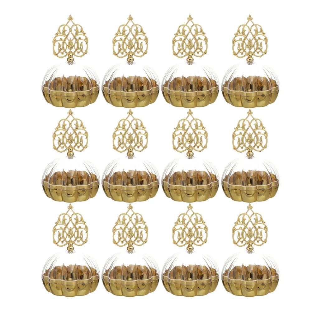 24Pcs Clear Dome Candy Box Transparent Small Candy Containers Wedding Party Favor Holder Plastic Jewelry Storage Box
