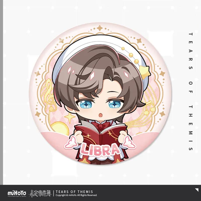 MiHoYo Game Official Cosplay Tears of Themis‌ Vyn Richter Q Version Badge Figures Gift Decoration Role Play Birthday Xmas Gift
