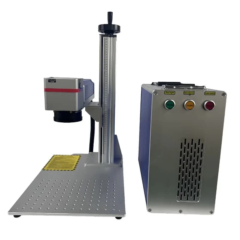 Raycus Metal Fiber Laser Marking Machine Long Lifespan with Rotary Fiber Laser Engraving Machine 50W