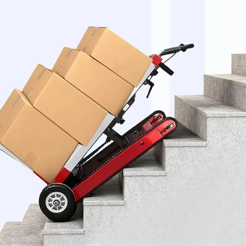 Stair Climber Machine Battery Crawler Transport Cargo Dolly Cart with Belt