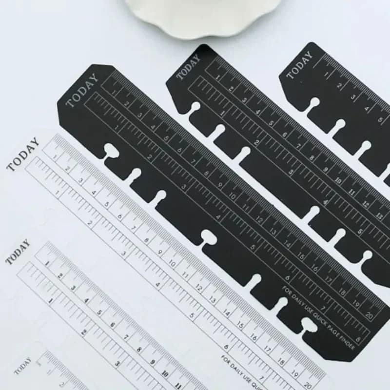 Segnalibro Righello per Anelli Notebook 6 fori A5 Dimensioni personali Strumenti di disegno elastici Partizione in plastica morbida per pianificatore e organizzatore