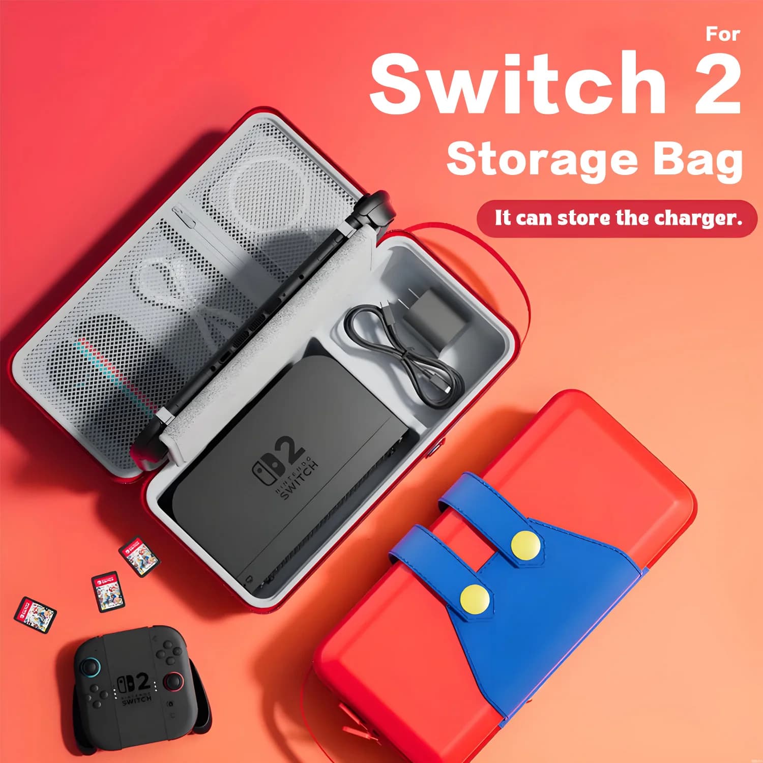 Per Switch 2 Custodia Custodia da trasporto Custodia da trasporto per NS Switch 2 Borsa ortable Custodia rigida per accessori Switch 2