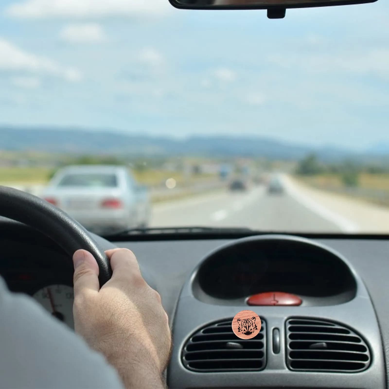 Diffusore di Oli Essenziali in Legno per Auto, Purificatore d'Aria Creativo in Legno di Palissandro, Decorazione Interna Auto con Fragranza Rilassante