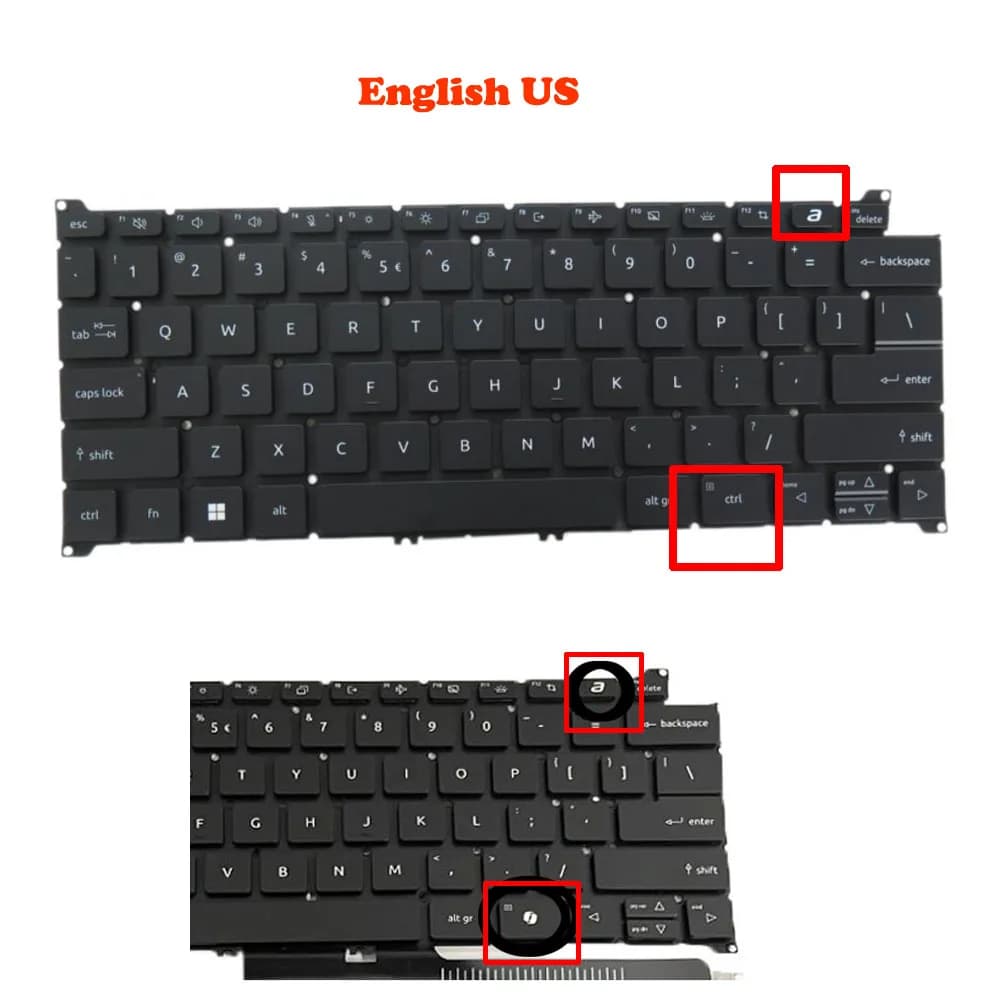 US KR BG Laptop Backlit SFG14-72 Keyboard For ACER Swift Go 14 SFG14-64 SFG14-64T SFG14-71 SFG14-71T English US Black New