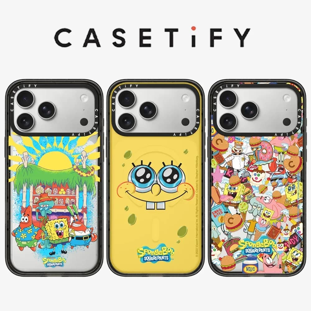 CASETiFY X SpongeBob SquarePants Series Magnetic Drop-proof Case for iPhone 13 14 15 17 16 Pro Max Air Plus Protect Cover