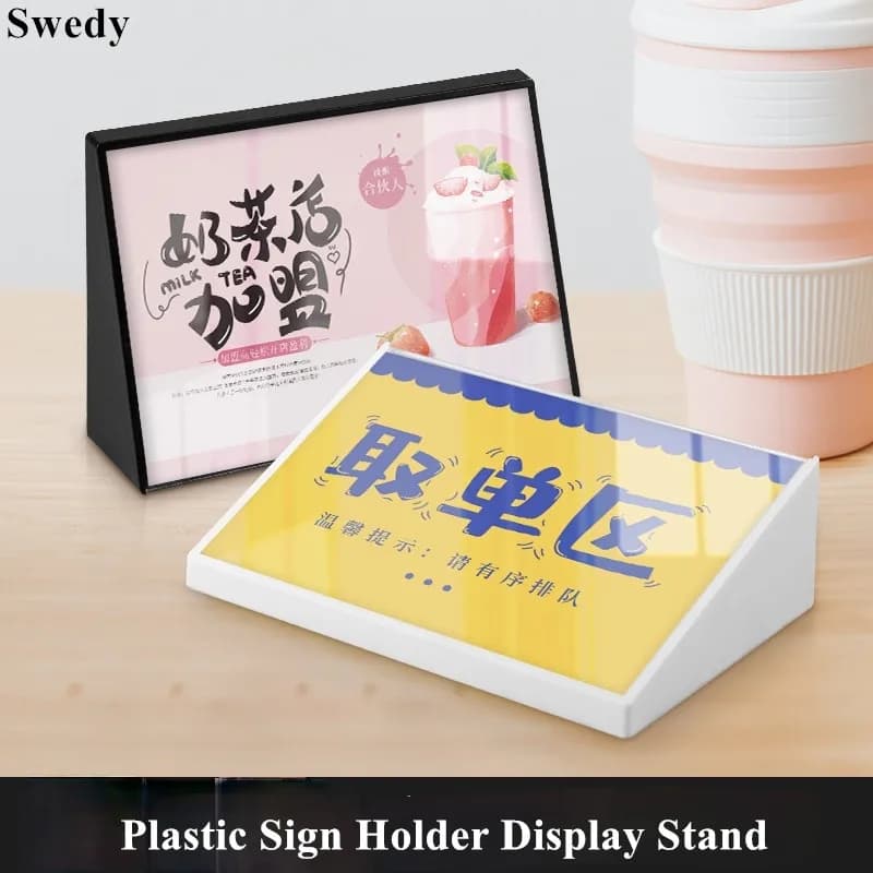 A6 148 x105mm espositore per cartello in plastica piccolo nome del prodotto listino etichette prezzo etichette di carta Menu carta cornice per Poster