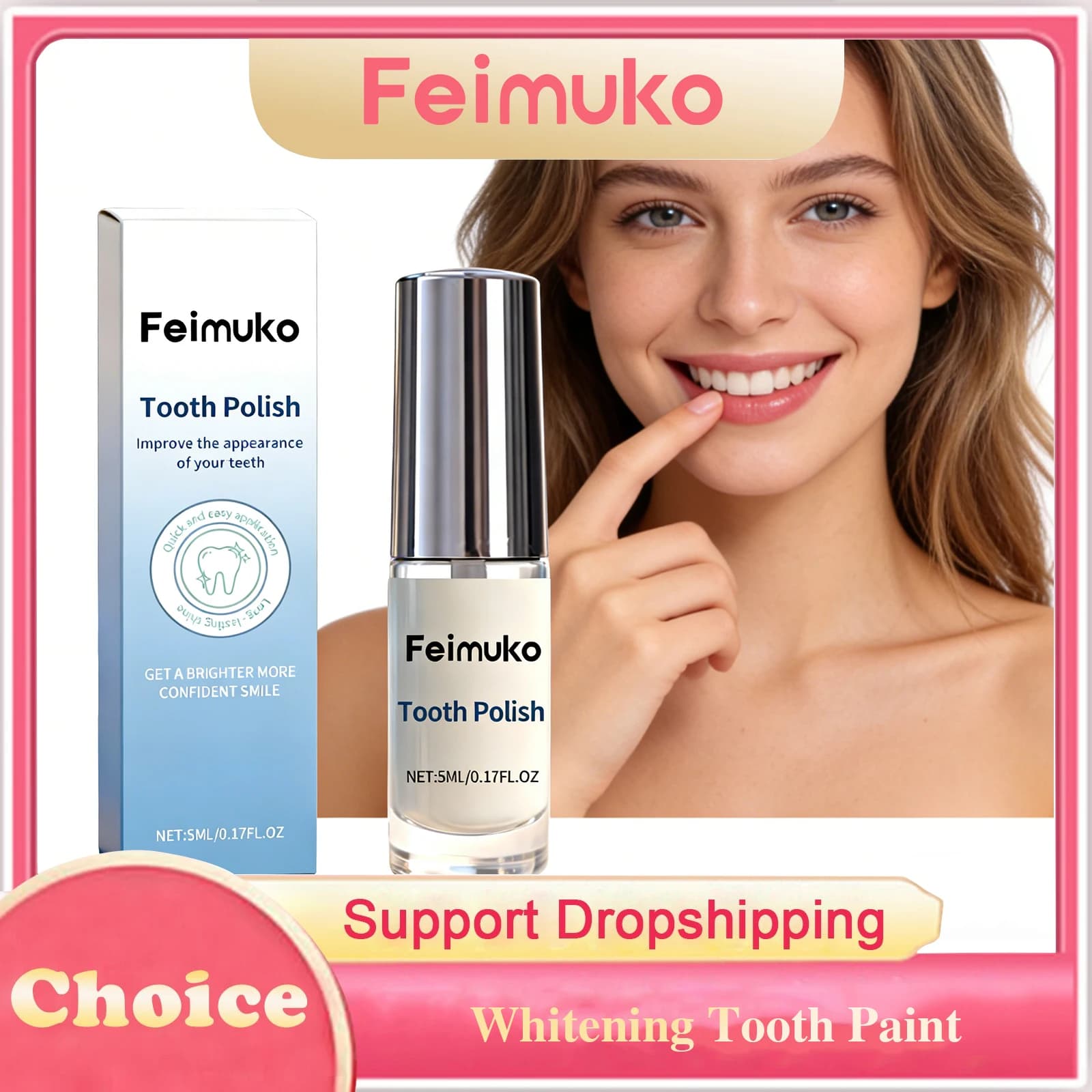 Teeth whitening paint, removes pigments, deep cleaning of dental stains, instant whitening, oral hygiene, tooth whitening paint