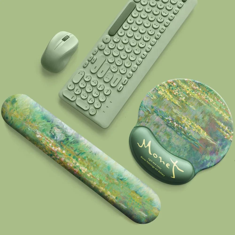Poggiapolsi in Memory Foam con Texture Massaggiante, Supporto per Polso Antiscivolo e Confortevole per Mouse