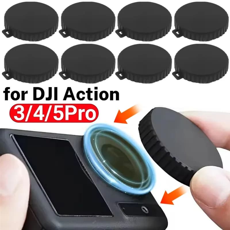 1-10PCS Copertura protettiva per obiettivo per DJI Osmo Action 3 4 5 Pro Custodia protettiva per obiettivo fotocamera in silicone antiscivolo antipolvere