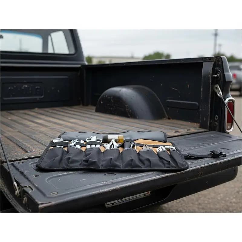 Portable Oxford Cloth Tool Roll Pouch Foldable Wrench Storage Bag Waterproof for Camping Hiking Outdoor Emergency Repair