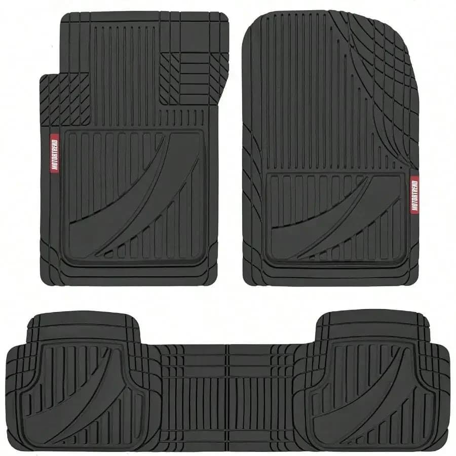 Advanced Black Rubber Car Floor Mats Heavy Duty Trim To Fit All Weather Floor Mats For Cars Truck SUV Automotive Car Interior