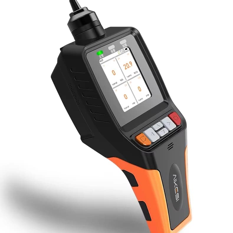 Rilevatore di gas pompa Aikesi 4 Analizzatore di gas Monitor H2S, O2, CO, Allarme monossido di carbonio multicompressione esplosivo BX-168