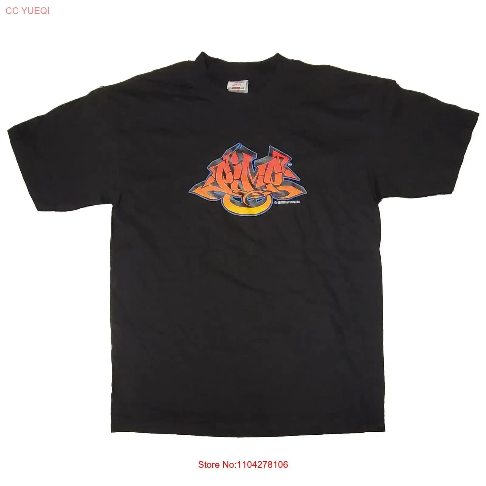 T-shirt Pimp Gear L vintage anni '90 Graffiti Tattoo Raver EDM Streetwear vintage lavato per l'uso quotidiano uomo streetwear