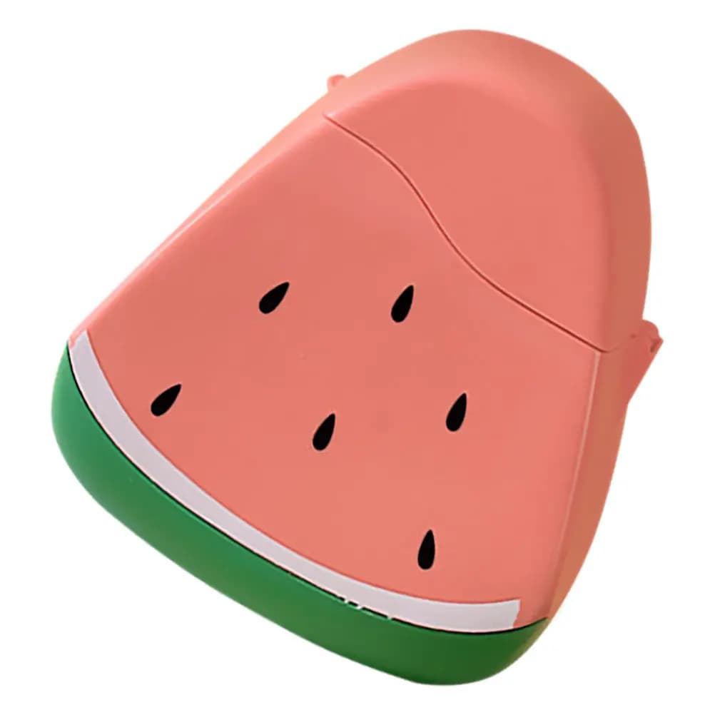 Elegante Cestino da Scrivania Rotondo a Tema Anguria, Piccolo Contenitore per Rifiuti in Plastica con Coperchio Ribaltabile per Scrivania, Ufficio, Auto, Bagno, Dormitorio