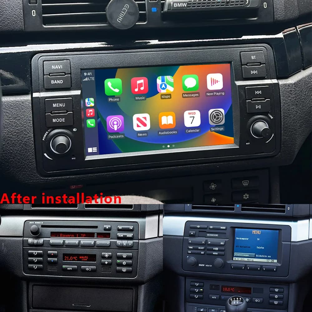 CHSTEK Auto Radio Per Serie 3 BMW E46 M3 318/320/318/320/330/335 Rover75 Wireless Carplay Android 13 GPS Bluetooth WIFI 4G FM
