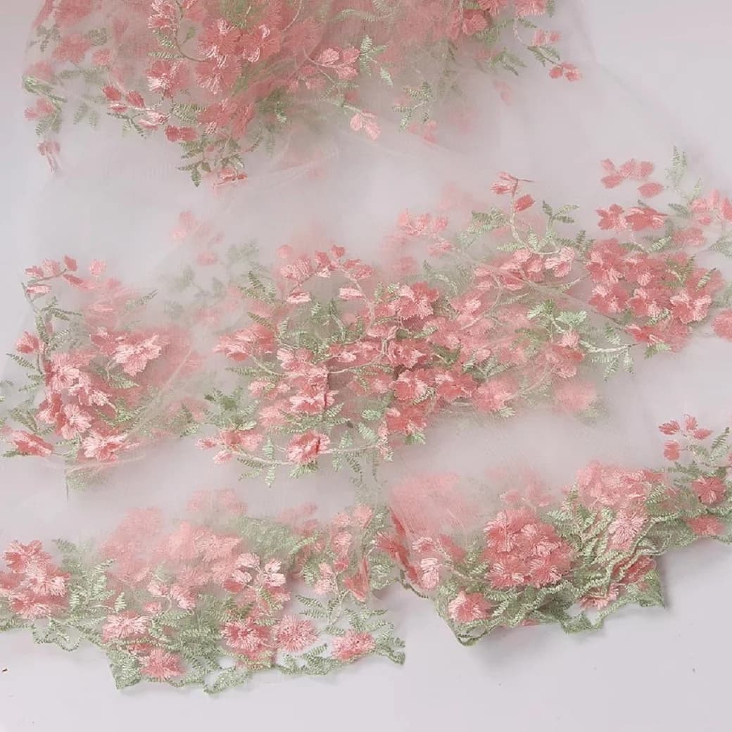 Water-soluble Lace Fabric, Floral Embroidery, Soft Mesh, Dress, Clothing, Hip Accessories