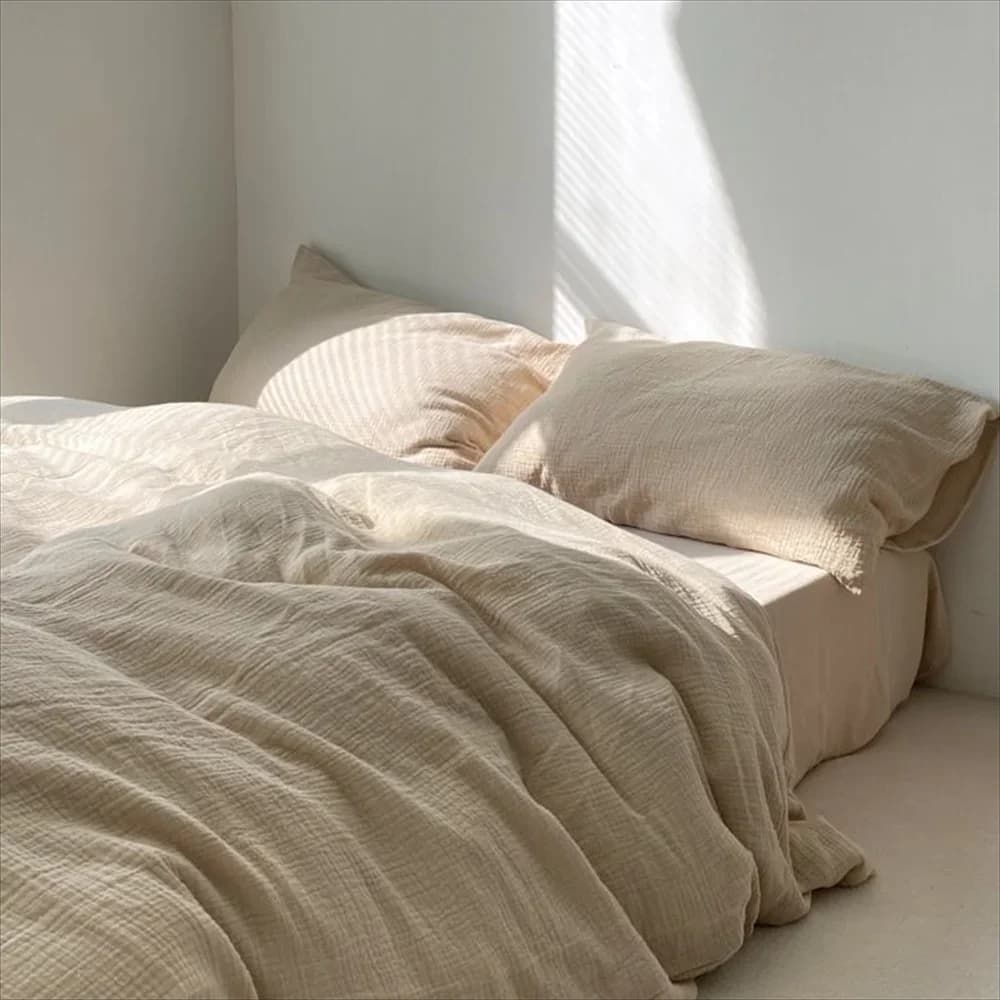 Set of pure bed linen for French girls Set duvet duvet in soft cotton washed Set of bed linen with pillowcase Set of hand made embroidered bed linen