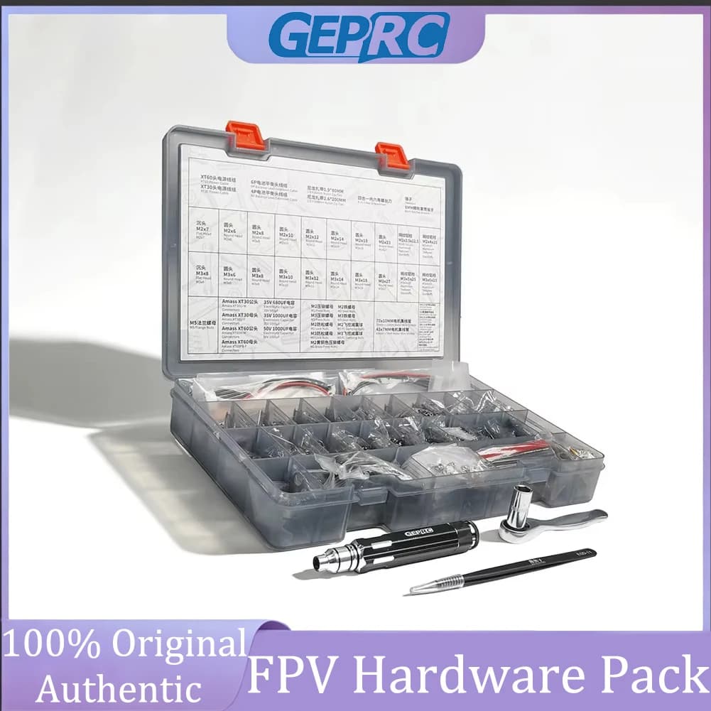 GEPRC FPV Hardware Pack Box Custodia per Trasporto Accessori e Ricambi per Droni RC FPV Quadcopter Strumenti Fai-da-te